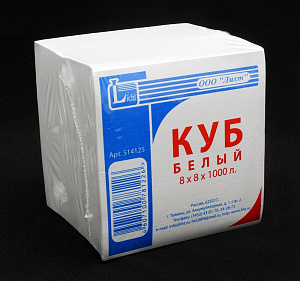 блок для заметок  80*80 500л  белый, сменный nt0706 /lm