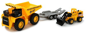 машинки металлические стройтехника, самосвал+бульдозер инерционные, технопарк, sb-16-43+mc-wb