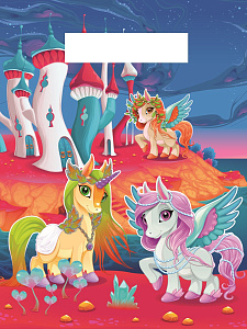 пакет 36,5*48 волшебные единороги, с прорубными ручками, пкп-2914 /miland изображение пакет 36,5*48 волшебные единороги, с прорубными ручками, пкп-2914 /miland фото