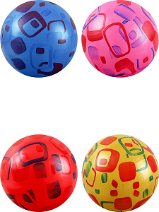 мяч детский 22см прозрачный ассорти an01074