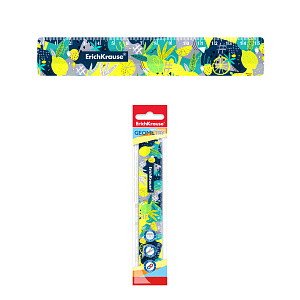 линейка 15см пластик lime 57828 /ek