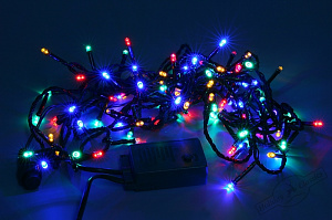 эл.гирл. 100л led 4,5м 8режимов, мультицвет, зеленый провод, rsld10028gmc* /holiday classics