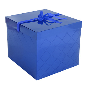 коробка подарочная 22*22*22 ромб, синий 242499 /кокос изображение коробка подарочная 22*22*22 ромб, синий 242499 /кокос фото