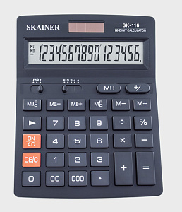калькулятор skainer sк-116 16 разрядов 2питания 2памяти 00 140*176*45