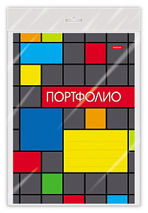 папка-портфолио универсальная яркая графика, 20 файлов, корешок 14мм 20av4_14177  /hatber