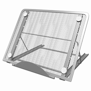 подставка для книг и ноутбуков, металл. germanium 240*195мм, серебристая, 237984 /br