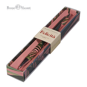 ручка-автомат 0,7 felicita пальмовые листья, мет.корпус, к/к 20-0263/18 /bv 