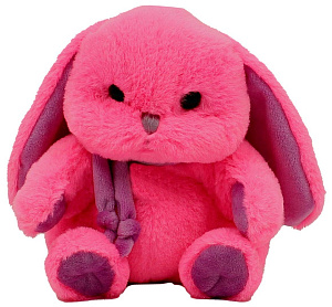 игрушка мягкая заяц, 18см цвета розово-фиолетовый, ат365319 /lapkin
