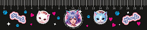 закладка-линейка милая парочка, anime girl 200мм зл-20 /пчелка