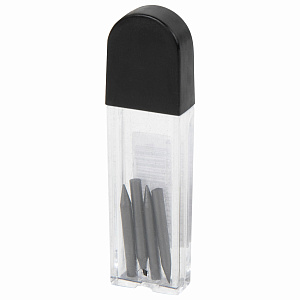 грифели запасные для циркуля, комплект 4 штуки по 17 мм, в тубе, твердость hb, толщина 2 мм, пифагор, 210601