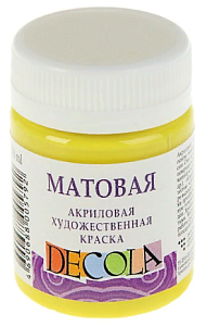 акрил матовый лимонный 50мл 14328214 /decola