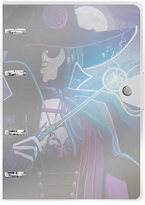 тетрадь /эксмо а5 120л на кольцах illusion. клетка. пластик.обл  раздел пбп1204905