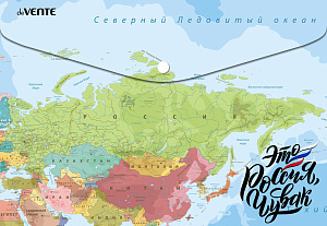 папка-конверт на кнопке а4 0.15мм map of russia  3071122 /devente