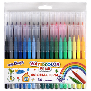 фломастеры 36цв классные!, вентилируемый колпачок, 152631 /юнландия