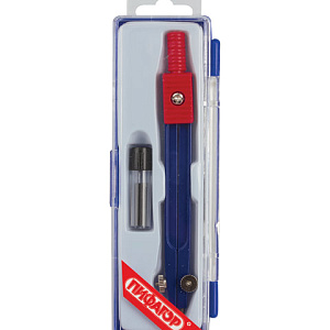 готовальня 2предмета - циркуль+ стержни пифагор пенал с подвесом, 210237