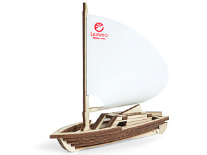 конструктор 3d дерев. подвижн парусник юнга 24дет 130*120*40мм 5+ 0152 /lemmo