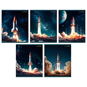 тетрадь  48л клетка космическая одиссея. мко,  489101  /эксмо