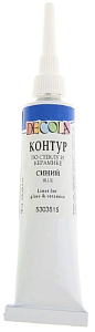контур акрил по стеклу и керамике синий 5303515 /decola