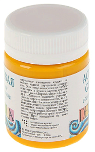 акрил глянцевый желтый средний 50мл 2928220 /decola