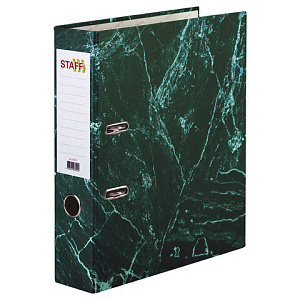орднер 70мм мраморный, безокантовки, безкармана, зеленый 229620 /staff изображение орднер 70мм мраморный, безокантовки, безкармана, зеленый 229620 /staff