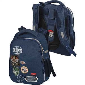 ранец эргономический fit26 fearless. 39*26.5*15.5см, 500г, 2о, светоотр., 7033518 /devente