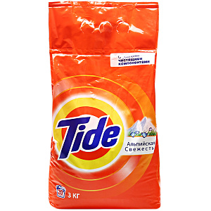 стиральный порошок автомат 3кг альпийская свежесть /tide изображение стиральный порошок автомат 3кг альпийская свежесть /tide