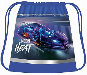 мешок для обуви 420*340мм с карманом на замочке neon car, сдс-71 /пчелка