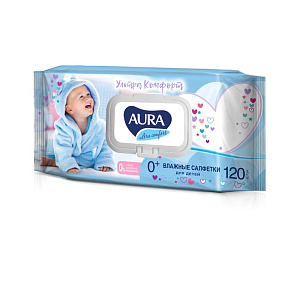 салфетки детские 100шт, ultra comfort п/п /аура