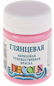 акрил глянцевый розовый 50мл 2928322 /decola