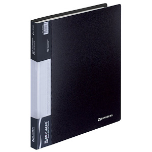 папка с 30 файлами  0,6мм стандарт черная, 221600 /br