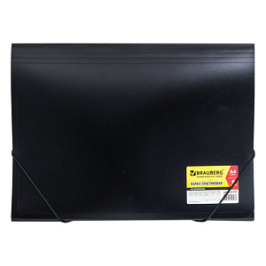 папка 6о на резинках пластиковая business, пластиковый индекс, черная, 0,5 мм, 224145 /br изображение папка 6о на резинках пластиковая business, пластиковый индекс, черная, 0,5 мм, 224145 /br