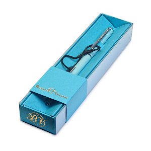 ручка-автомат 0.7 palermo, софттач корпус синий, голубой футляр 20-0250/086 /bv