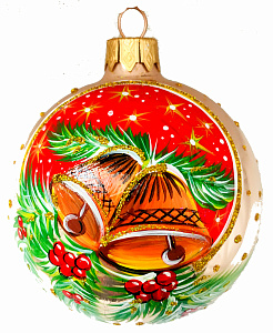 шар 4,5 новогодние колокольчики подар. уп. ку-80-193164