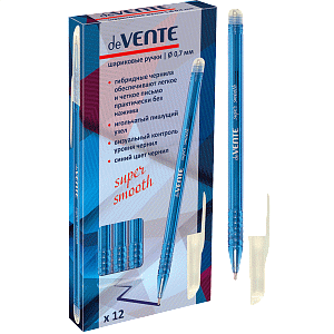 ручка масляная 0.7,  ультра гладкое письмо, игла,  синяя 5073406 /devente